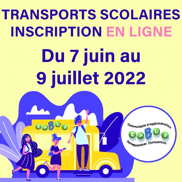 Inscriptions en ligne aux transports scolaires – Rentrée 2022/2023