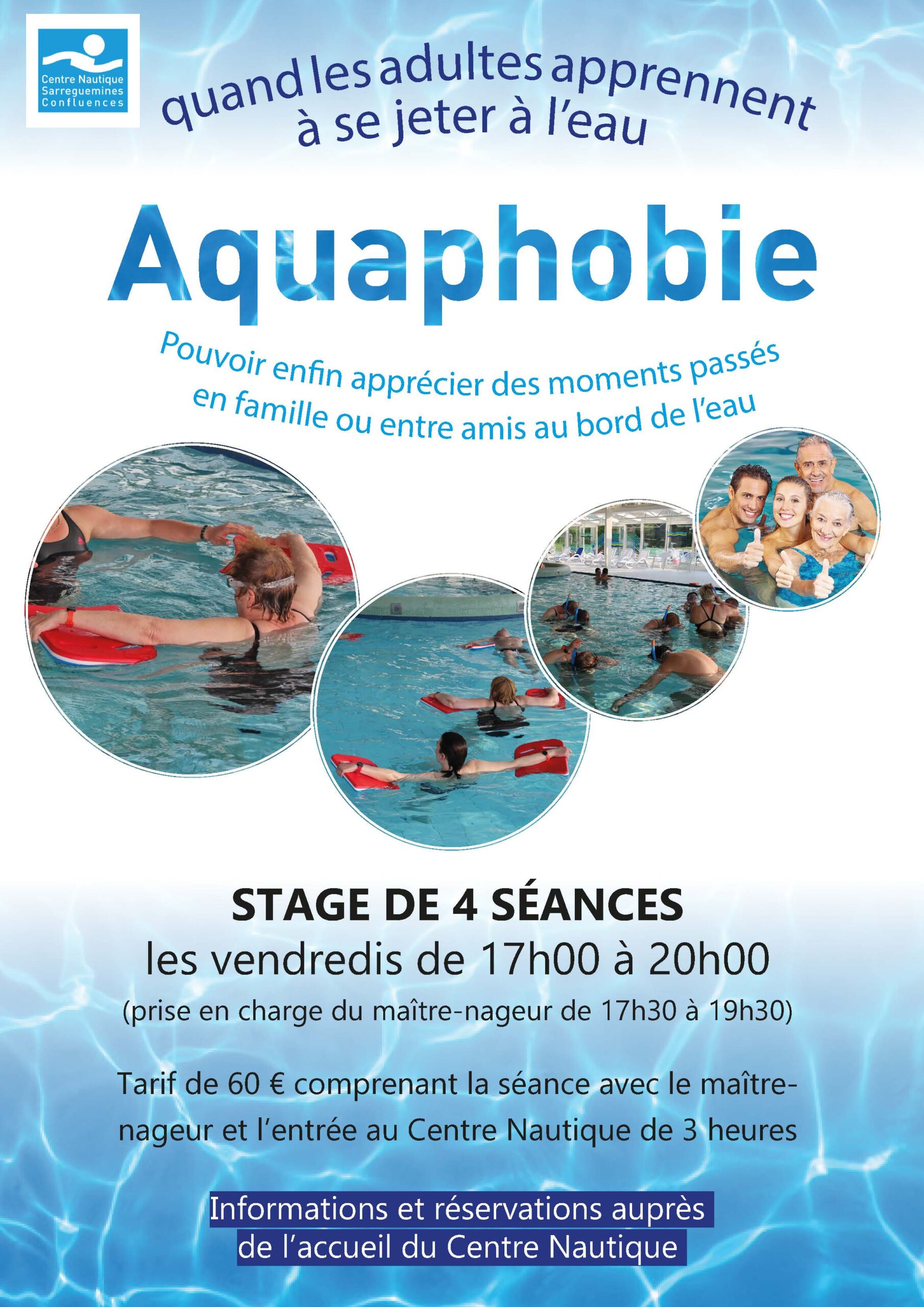 Stage d’aquaphobie au Centre Nautique de Sarreguemines