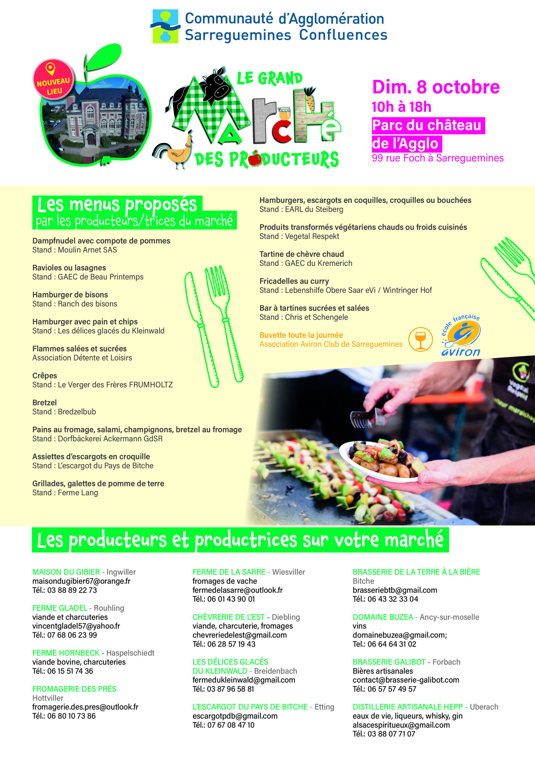 GRAND MARCHÉ DES PRODUCTEURS : LISTE DES PRODUCTEURS PRÉSENTS