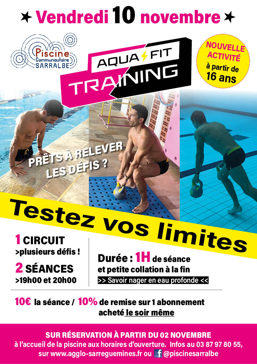 Aqua Fit Training à Sarralbe le 10 novembre