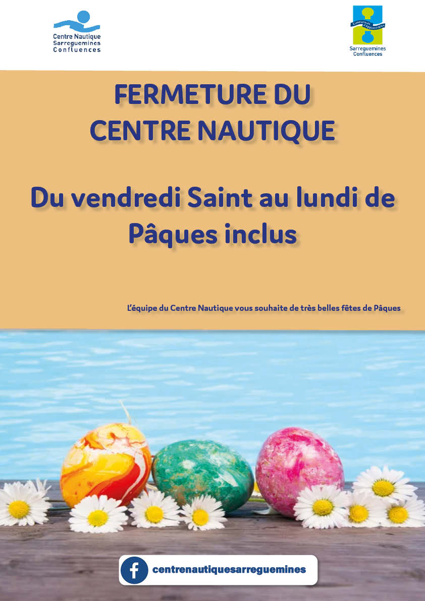 FERMETURE DES EQUIPEMENTS AQUATIQUES POUR PÂQUES