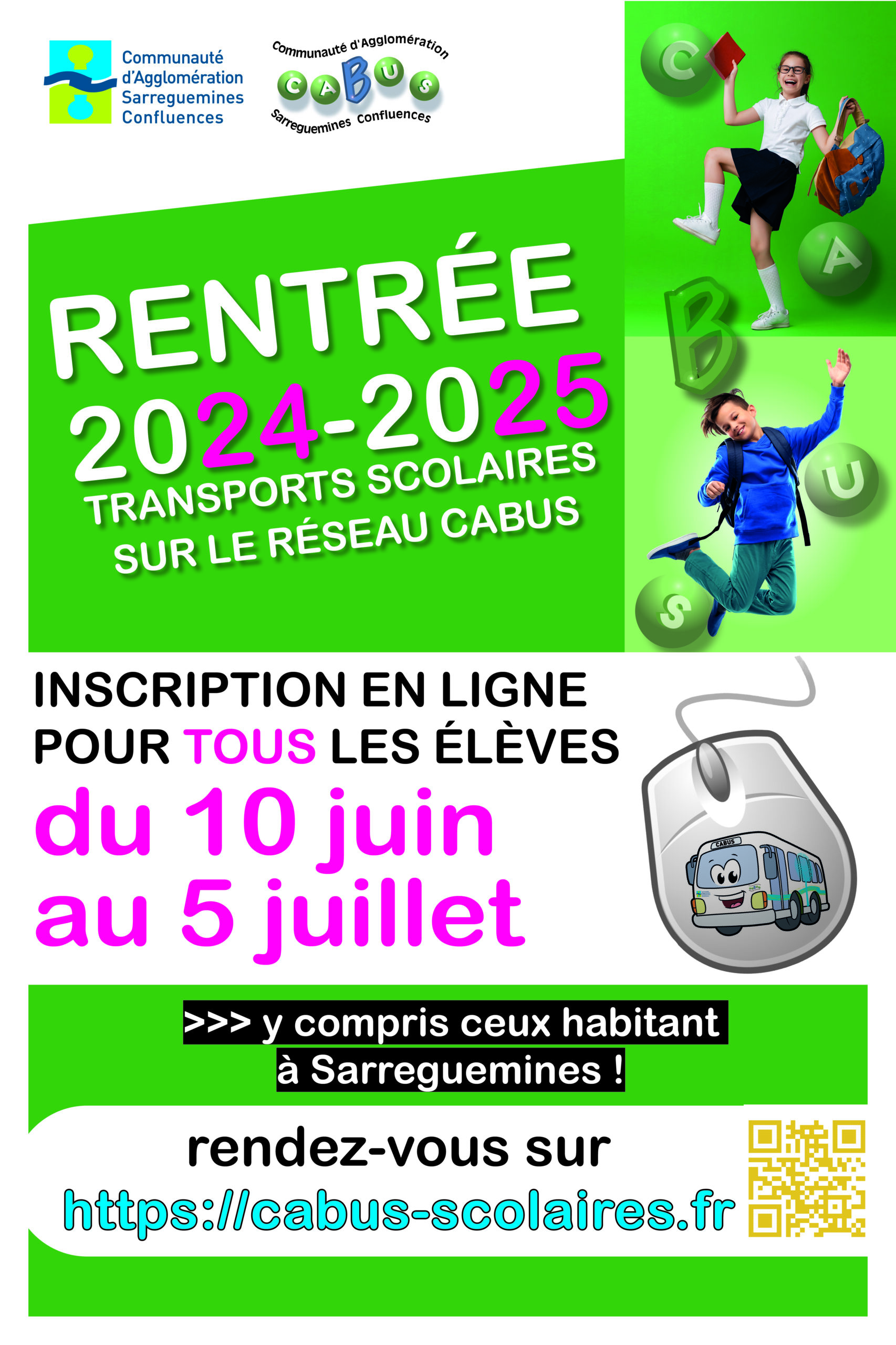 INSCRIPTION EN LIGNE POUR LES TRANSPORTS SCOLAIRES