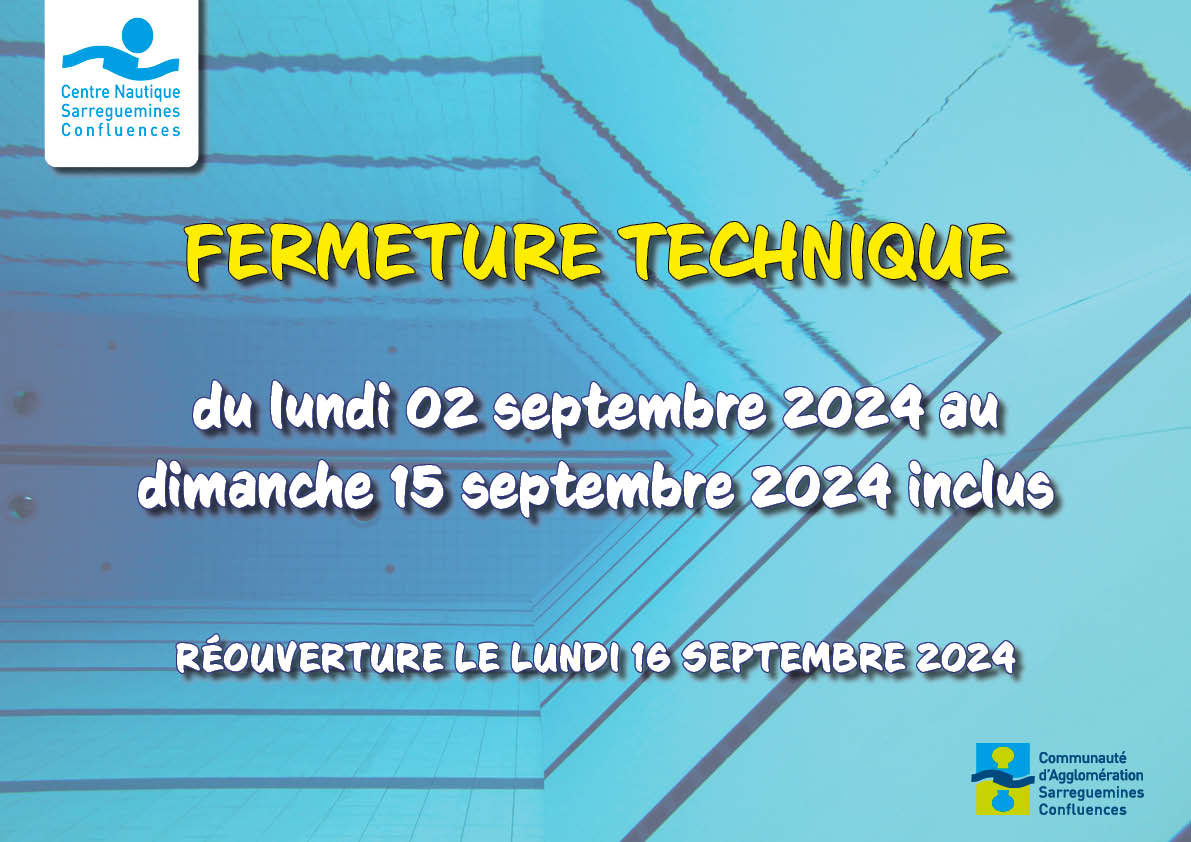 Fermetures annuelles des équipements aquatiques communautaires
