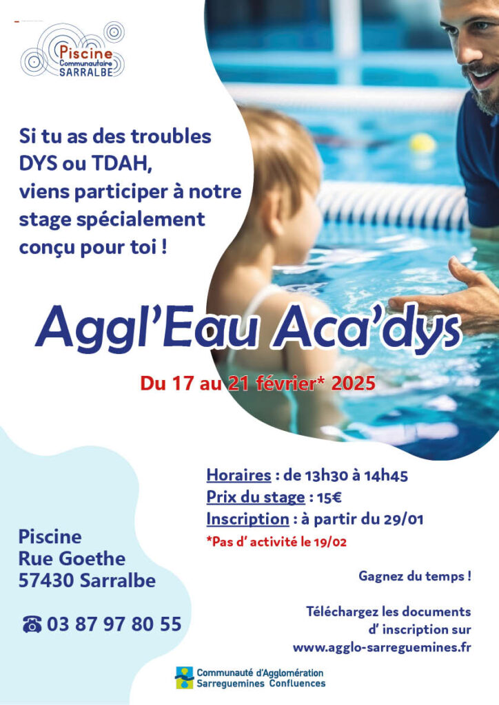 Retrouvez ici le programme des animations à la piscine de Sarralbe du 10 au 21 février.