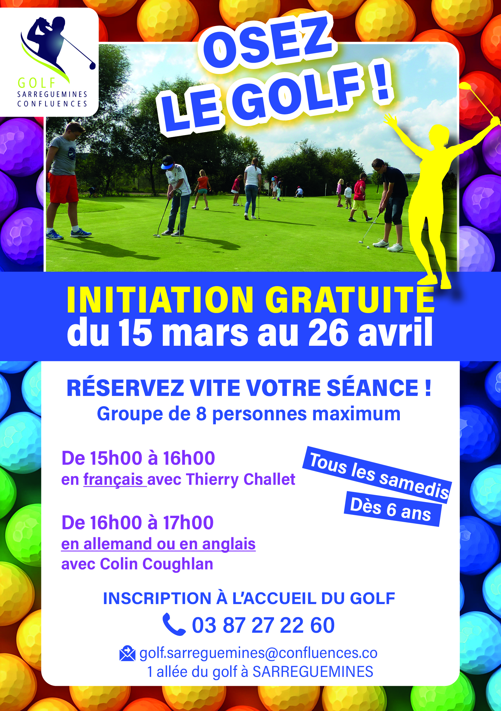 INITIATIONS GRATUITES AU GOLF