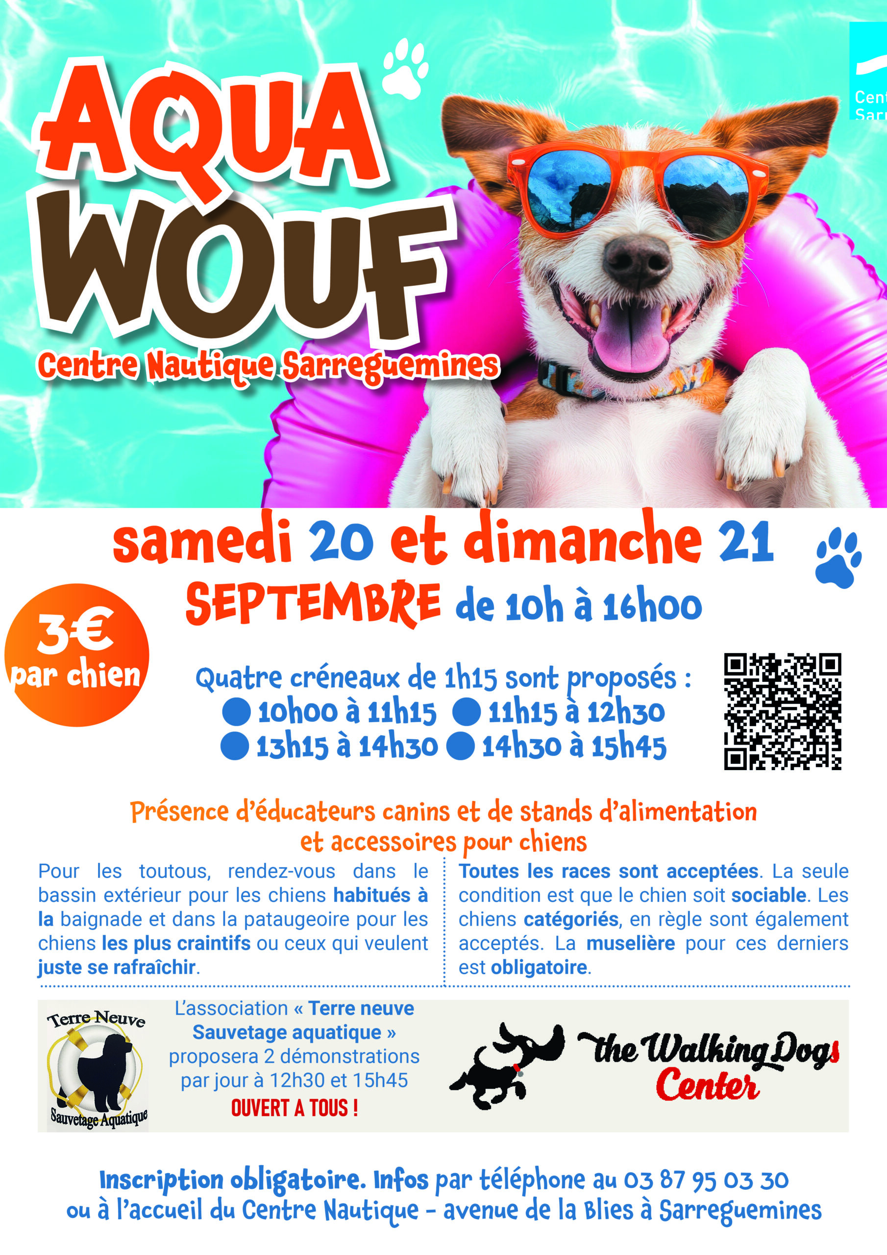 AQUAWOUF AU CENTRE NAUTIQUE LE 20 ET LE 21 SEPTEMBRE