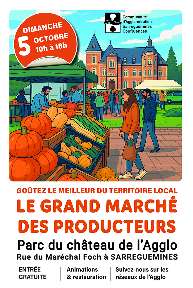 Grand Marché des Producteurs le 5 octobre 2025 à l’Hôtel de la Communauté à Sarreguemines