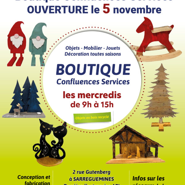 Ouverture de la boutique Confluences Services le 5 novembre