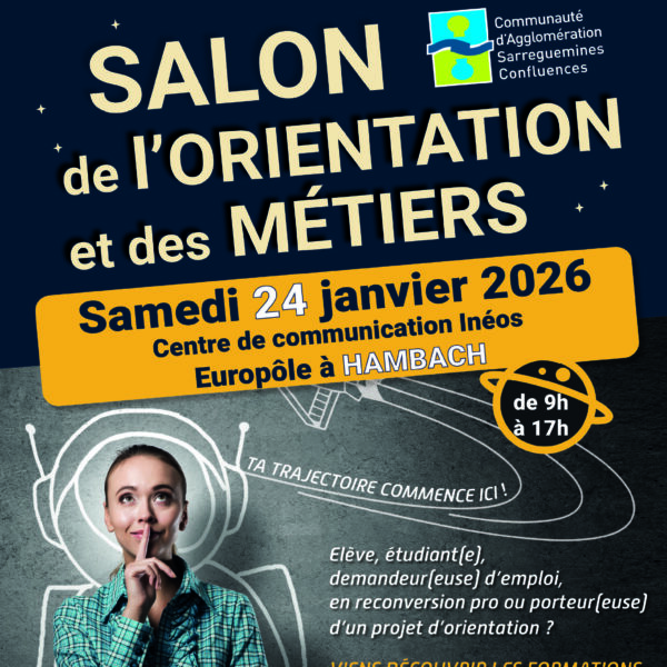 COSMIC : SALON DE L&rsquo;ORIENTATION ET DES MÉTIERS LE 24 JANVIER