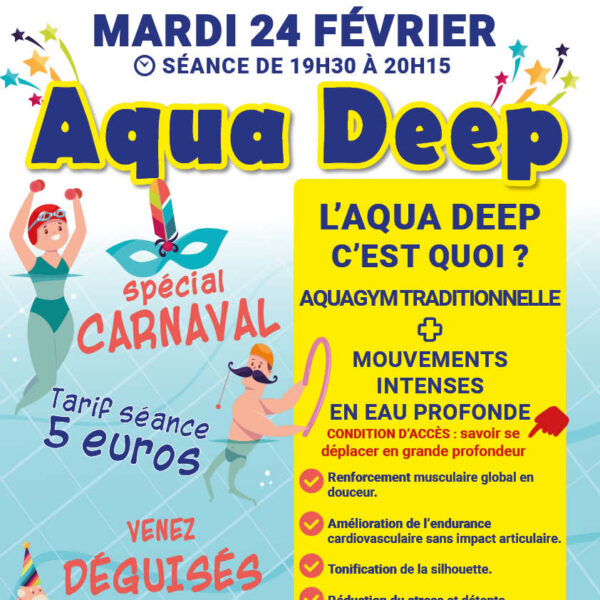 AQUA DEEP A LA PISCINE DE SARRALBE A PARTIR DU 24 FÉVRIER