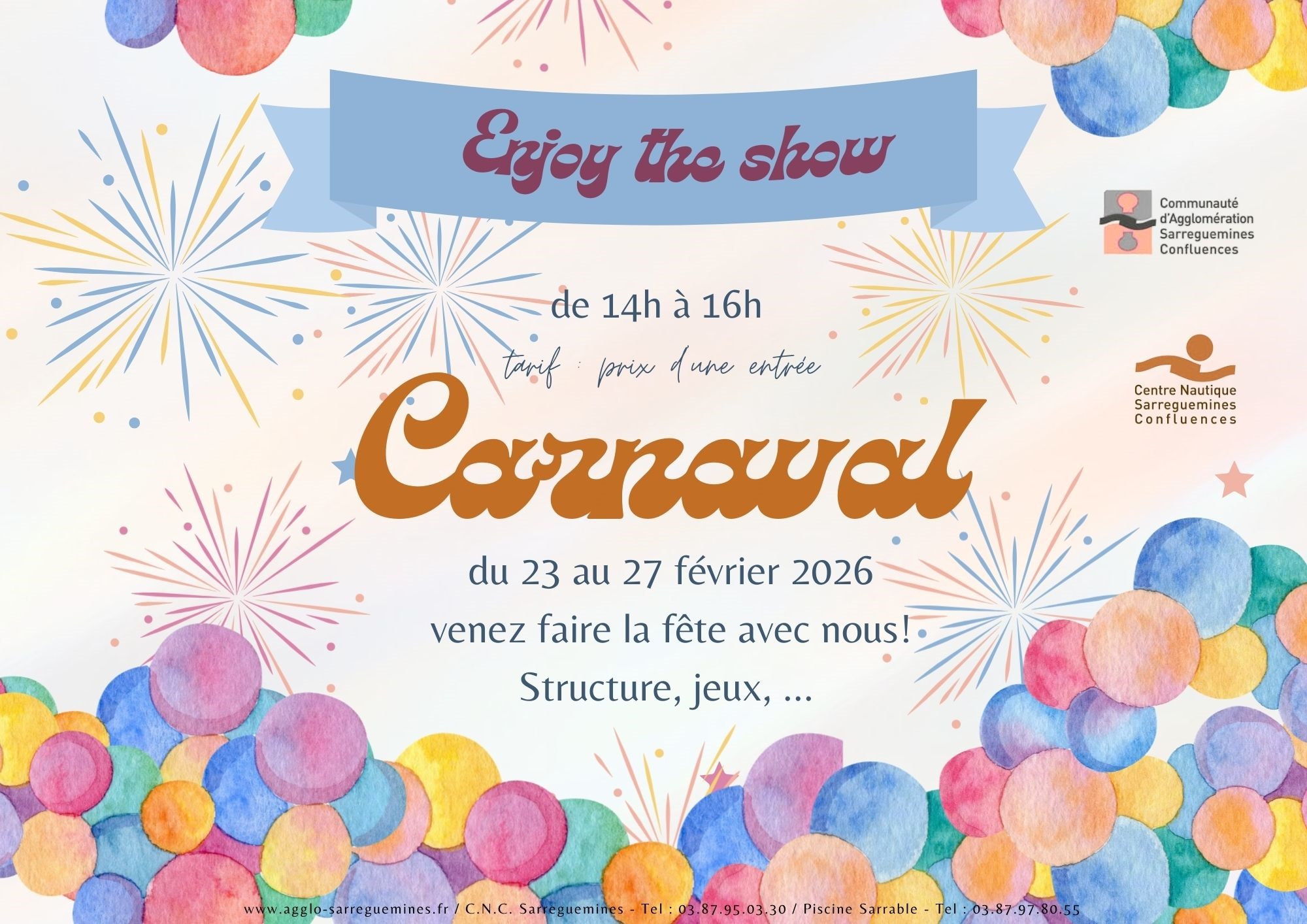 ANIMATIONS AU CENTRE NAUTIQUE DU 23 AU 27 FÉVRIER