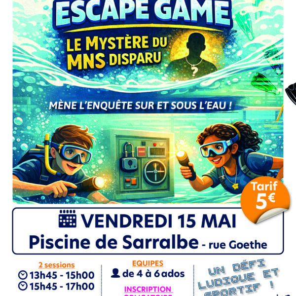 AQUA ESCAPE GAME A LA PISCINE DE SARRALBE