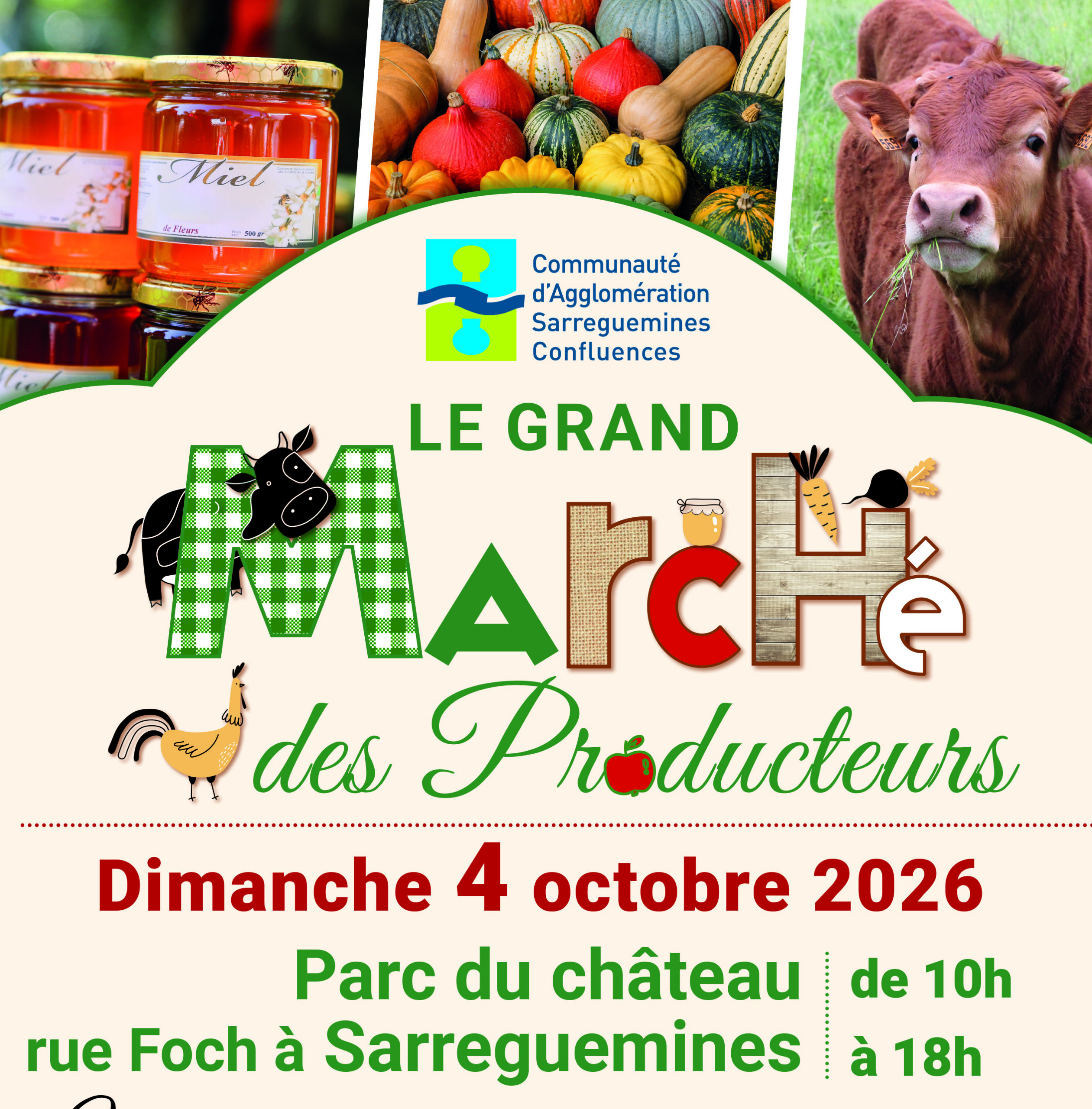 GRAND MARCHÉ DES PRODUCTEURS – 4 OCTOBRE 2026 A L&rsquo;HÔTEL DE LA COMMUNAUTÉ
